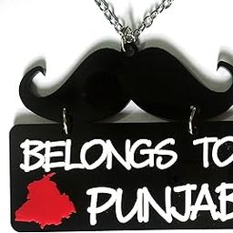 GXYS Both Side Belong to Punjab for Car Hanging Material-Acrylic Color-Black Red and White-image-87