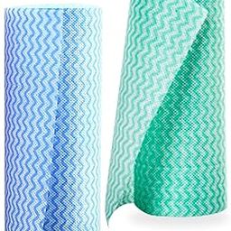 Kitchen Washable Rolls - Pack of 2 Kitchen Printed Tissue Rolls - Non-Woven Reusable and Washable Kitchen Printed Tissue Rolls - 2 Rolls - 120 Wipes Pull per roll - Total 240 pulls-picture-11
