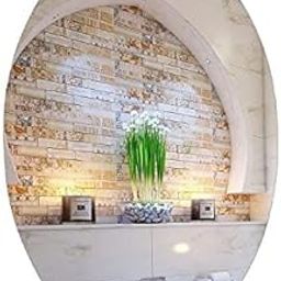SJ Enterprises - Oval Shape Mirror Reflect Sticky Label for Wall on Tiles Bathroom Living Domestic, Kitchen (30CM - 20 CM)-image-13