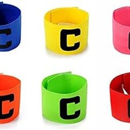 Wendy Mall 6 Pcs Outdoor Football Soccer Adjustable Captain Armbands Flexible Sports Player Bands for Kids and Youth-image-5