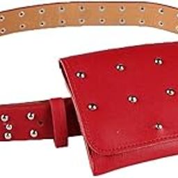 Elegant PU Fanny Pack Cute Waist Pouch Travel Cell Phone Bag Style 2-Red-image-55