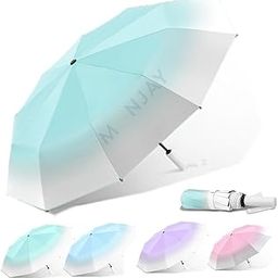 Windproof Travel Umbrellas for Rain - Easy Auto Open Close, Durable & Compact Umbrella, UV Protection, Strong Fiberglass Frame, Waterproof Canopy - Backpack, Purse, Portable Umbrella for Man & Women-20