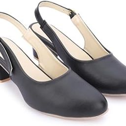 Slingback Block Heels Stylish Sandals For Women And Girls Sqaure Toe Footwear With Adjustable Strap | Trendy Heels For Woman | Comfortable Heeled Sandals For Office And Daily Use-image-50