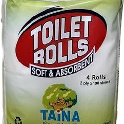 Taina 2 Ply Toilet Paper/Tissue Roll, Soft and Highly Absorbent - (4 ROLLS X 190 SHEETS) (Pack of 3)-image-40