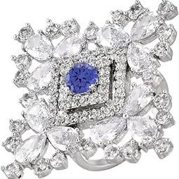Before Sunrise Statement Ring|Rings For Women|American Diamond|Party|Wedding|Festive|Gift For Women| (Maya)-image-3