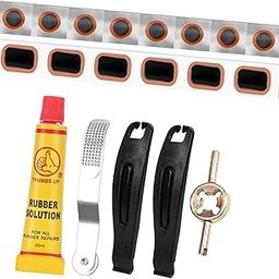 Meadawgs® Bicycle Tire Repair Kit Air Nozzle Tool Inner Tube Repair Kit for Road Bikes|Sporting Goods | Cycling |Tools|8 Patches (Round)-image-21