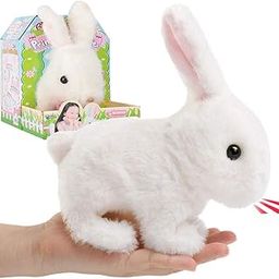 Liberty Imports Plush Bunny Rabbit Pet Electronic Toy - Walking, Hopping, Wiggle Ears, Twitch Nose, Sounds for Kids-11