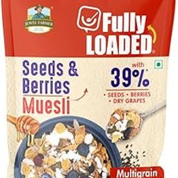 JEWEL FARMER Seeds & Berries Muesli Multigrain Morning Protein Flakes Quick Breakfast Cereal Loaded With Nuts and Dry Grapes (Pack Of 1, 200g)-image-5