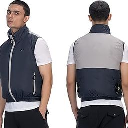 Air Conditioned Jacket (Classic Version) with 2 Fans & Ice Collar – USB Rechargeable, Lightweight, Breathable, 3-Speeds, Men & Women, Summer Essential – Runs Up to 12 Hours on Single Charge-picture-11