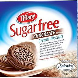 Tiffany Sugar Free Chocolate Cream Sandwich Biscuits, 162g | Healthy Snacks for Diebetic | Sweetened With Splenda-image-91