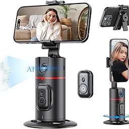 WeCool Auto Face Tracking Tripod,360° Rotation Mobile Holder for Smart Video&Photo Shooting with Remote,No App Needed,Gimbal Stabilizer with Gesture Control for Vlog,Streaming & Video Recording,Black-1