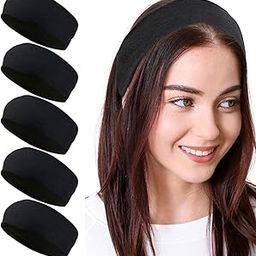 Styla Hair Headbands for Women Stretch Fashion Head Bands 5 Pack Non-Slip Head Wraps Great for Spa, Sports, Yoga, Pilates, Running, Gym Headband, Workouts-image-82