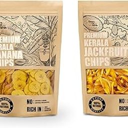 FLAVORS OF KERALA (FOK) | Combo | Premium Kerala Banana Chips in Coconut Oil (150 Grams) & Premium Kerala Jackfruit Chips (150 Grams)-image-73