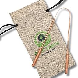 100% Pure Copper Tongue Scraper for Adults - Natural Tongue Cleaner with Firm Grip & Travel Case - Ayurvedic Tongue Scraper for Dental Health and Fresh Breath - by Pure Earth Essentials (1 Piece/Pack)-image-67