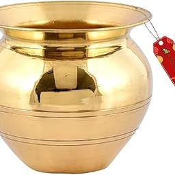 UAPAN Brass Pooja Kalash Lota (Medium Pack of 1, Brass)-image-97