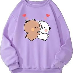 Cute Teddy Sweatshirt Hoodie Men Women Black Lavender Beige White Pink Brown Causal Stylish Latest Winter Jacket-image-77