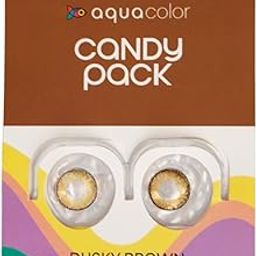 AQUALENS CONTACT LENSES Aquacolor Dusky Brown Candy Pack Zero Power Colored Lenses (2 Lens/Box)-image-66
