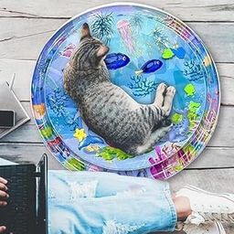 Interactive Water Mat for Cats & Dogs – Portable Pet Playmat, Cute Cartoon Design, Non-Slip Cooling Pad, Fun & Engaging Toy for Kittens, Puppies, Small Pets-picture-11