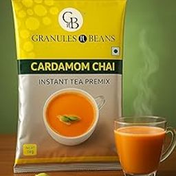 GnB GRANULES n BEANS Cardamom Assam Chai Instant Tea Premix - 1Kg-image-1