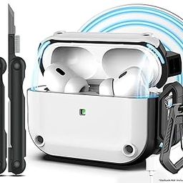 Sounce Compatible for AirPods Pro 2 Case with Mag-Safe, Wireless Charging, Powerful Drop Protection, TPU, Tough Magnetic Cover for AirPods Pro 1st/2nd Generation (2022/2019) with Airpods Cleaning Kit-picture-9