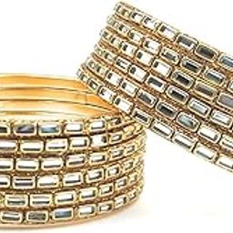 Handmade Metal Bangle Set for Women, 12 Pieces-image-30
