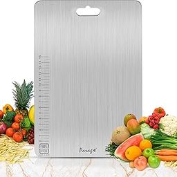 Parage Premium Stainless Steel Chopping Board for Kitchen & Professional Use Large 35.5 x 25 CM | Cutting Board for Meat, Fish, Fruit, Bread Cutter, Vegetable Chopper | Heavy Duty & Rust Free-picture-23