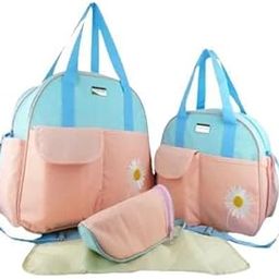 Sunflower Bag Combo Baby Diaper Handbag Stylish Babies Accessories Bag Travel Waterproof Mother Hospital Bag (Multicolor)-image-10