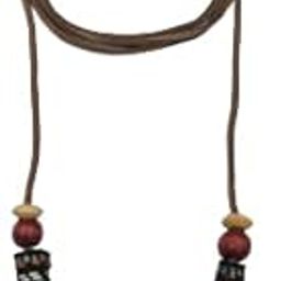 ANI ACCESSORIEZ Women Suede Belt/Cord for Skiny Girl/Women with Wooden Beeds Tassel (Skin Color)-image-47