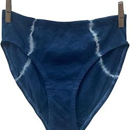 Women's Raindrop Hipster Underwear | 100% Organic Cotton | Light Weight Women's Panty | Naturally Dyed | Chemical-Free & Spandex-Free (XL) Blue-image-27