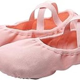 Canvas Ballet Slipper Split-Sole Shoes Fitness Gymnastics Flats Pink_33-image-91