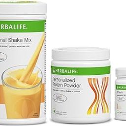 Herbalife Formula 1 Nutritional Shake Mix (Orange) With Personalized Protein Powder and Afresh Energy Drink Mix- Ginger-27