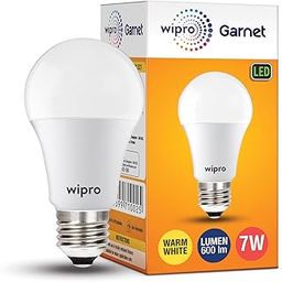 Wipro Garnet 7W LED Bulb for Home & Office |Warm White (2700K) | E27 Base|220 Degree Light Coverage |4Kv Surge Protection |400V High Voltage Protection |Energy Efficient | Pack of 1-19