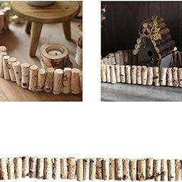 Birch Wood Mini Fence Decoration Lawn Decorative Versatile Flower Pot Border S Statues & Lawn Ornaments-image-48