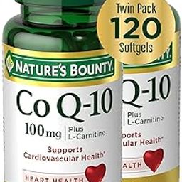 N.ature's B.ounty CoQ10 100mg Plus L-Carnitine, Supports Heart Health, Dietary Supplement Twin Pack, 120 Softgels-image-17