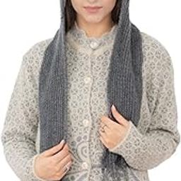 AMOLDO Women's Soft Knitted Winter Warm Woolen Cap with Woolen Lovely Muffler|Fur Cap with Muffler-picture-12
