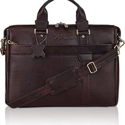 DORPER MONEY HILL Genuine Leather Laptop Bags For Men Office Use Professional Business Briefcase Bag 16 Inch Branded Stylish and Functional Bag for Work and Travel (BROWN, Leather)-image-59