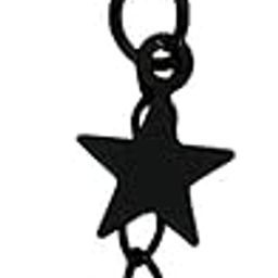 Valentine Gift Double Star Chain Charm Drop Black Stainless Steel Dangle Surgical Hoop Earrings For Unisex-image-84