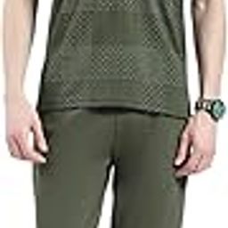 Men's Regular Fit Printed Lower Set | Half Sleeve Polo T-Shirt with Trackpant | Pajama Set for Men's-image-64