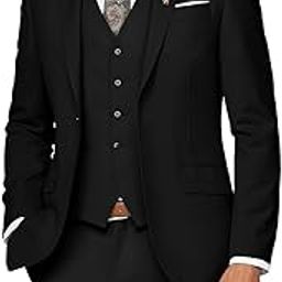 Mens Suit 3 Piece Slim Fit Suit for Men Formal Business Suit Wedding Groom Prom Tuxedo Dinner Party-image-17