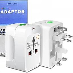UCRAVO Portable Worldwide Universal Power Adapter Converter All in One International Out of Country Travel Wall Charger Plug for Wall Plug Input in USA EU UK France Italy Australia India Outlets-14
