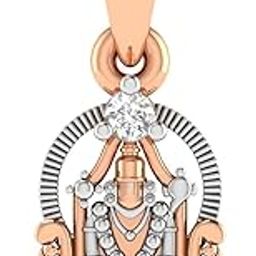 18KT Rose Gold and American Diamond Pendant for Women-image-101