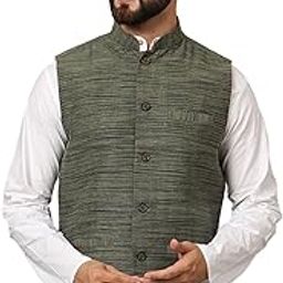 Men's Nehru Jacket/Waistcoat Sophisticated Ethnic Wear-image-19