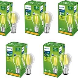 Philips Full Glow 9-watt B22 Clear LED Bulb | Warm White, Pack of 5-4