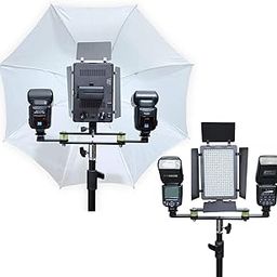 Universal Three Flash Bracket Hot Shoe Speedlight Stand Umbrella Holder for Studio Video DSLR Camera Canon Nikon-image-52