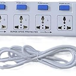 EXT-505 Universal Surge Protector with 5 Socket 5 Push Button Switch 2.5 Wire 5 Socket Extension Boards (White, Blue, 2.5 m)-30