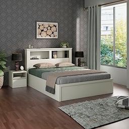 Home Centre Helios Reynan Cannes King Bed |Engineered Wood with Box Storage King Bed| (White) |1 Year Warranty-image-6