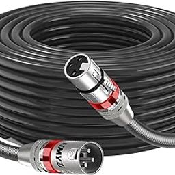 Aimyzii XLR Cable Microphone Cable 75 Feet Premium Balanced Mic Cable Pure Copper Conductors Heavy Duty Male to Female 3 Pin XLR Microphone Cable Zinc Alloy Connectors with Metal Spring-image-10