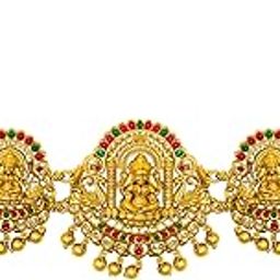 Gold-Plated Lakshmi Vaddanam Waist Belt for Women | Traditional Bridal Temple Kamarband Jewelry 16004-image-6