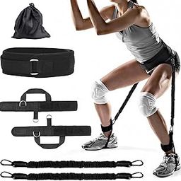 Vertical Jump Trainer Leg Strength Ankle Resistance Bands Set with Cuffs Workout Equipment for Leaping Fitness Basketball Volleyball Football Tennis Jumping Strength Training Equipment-image-14
