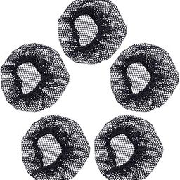 Hot Hairs Bun Holder Invisible Hair Nets for Ballet Bun Fixing Juda Net for Women Girls, 3.9 Inches(10cm), Black, Pack of 5-image-100